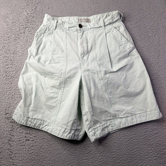 Everlane Pants - Everlane 4 Tourist Shorts Ice Blue High Rise Rolled Hem Summer Travel Comfort